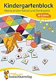 Kindergartenblock ab 3 Jahre - Meine ersten Rätsel und Denkspiele: Bunter Rätselblock - Sinnvolle...