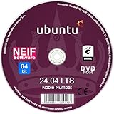 NEIF Software DVD mit Ubuntu 24.04 'Noble Numbat' LTS (64 Bit) Betriebssystem basierend auf Linux