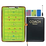 RoseFlower Taktiktafel Fussball, Fußball Trainer Taktikmappe mit Marker Stift Magneten, Profi...