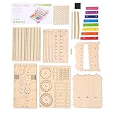 SEAFRONT DIY 8-Ton-Xylophon-Set, Handkurbel, Vintage-Holzmusikinstrument, Lernspielzeug für Kinder...