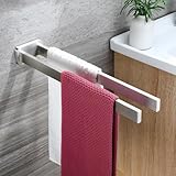 ZUNTO 40cm Wand Handtuchhalter Doppelt Edelstahl Handtuchstange, Wand Handtuchhaken Küche...