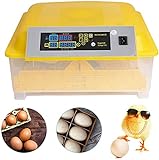 Vollautomatische Inkubator, Brutmaschine für bis zu 48 Hühnereier Brutapparat mit LED und...