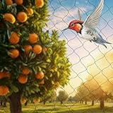 Vogelschutznetz 30x15m Schwarz 5x5cm Maschenweite, Polyester Netz für Obstgarten, Gemüsegarten und...