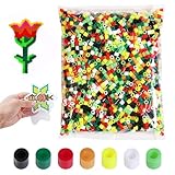 Bügelperlen Glitzer, 1000 Stück, 7 Farben Bügelperlen Groß, 5 mm Nachfüllset Bunte Perlen, DIY...