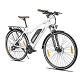 HILAND 28 Zoll Citybike, mit 8-Gang Shimano Kettenschaltung Fahrrad, Urban Bike für Damen und...