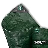 NOOR Abdeckplane Profi - 140g/m² - 2x3 m - Grün - Allzweckplane für Schutz vor Witterung - Ideal...