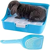 PINVNBY Kaninchenkäfig Katzentoilette Kleintiere Ecktoilette Haus Hase Katzentoilette mit Schaufel...