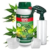 Veddelholzer 1000 ml Premium kaltgepresstes 100% natürliches Neemöl Komplett Set mit natürlichem...