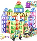 COOLJOYA Magnetische Bausteine, Magnetspiel STEM Magnetbausteine, Montessori Spielzeug ab 3 Jahre,...