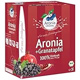 Aronia ORIGINAL Bio Aronia + Granatapfel Muttersaft | 3 Liter Direktsaft | Vegan, ohne...