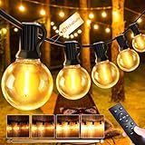 JEYMORKEY Lichterkette LED Außen Strom Outdoor - 30M 100FT G40 Glühbirnen Garten Beleuchtung...