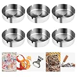 6 Pcs 10 cm Ashtray Aschenbecher Metall Silber Runder Edelstahl Hohes Volumen Groß Set für...
