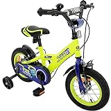 Actionbikes Kinderfahrrad Turbo - 12 Zoll - V-Brake Bremsen - Freilauf - Kettenschutz - Stützräder...