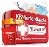 KFZ Verbandstasche nach aktueller Norm 2026 inkl. Beatmungstüchern - Auto Verbandskasten europaweit...