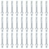 30 Stück Bolzenanker M10, Betonanker Schwerlastanker Schwerlastdübel M10 x 100mm, Verzinkt...