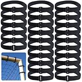 GORGECRAFT 30 Stück Befestigungsgurte Für Fußballtornetze Klettverschluss Schwarz Zur Befestigung...