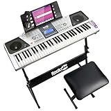 RockJam 61 Key Keyboard Piano Kit with Digital Piano Bench, Electric Piano Stand, Headphones Note...
