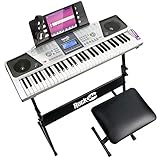 RockJam 61 Key Keyboard Piano Kit with Digital Piano Bench, Electric Piano Stand, Headphones Note...