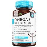 Omega 3 2000 mg – Reines Fischöl aus NACHHALTIGEM Fischfang - HOCHDOSIERT mit 660 mg EPA & 440 mg...