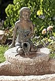 POMPIDU Wasserspeier Elonie Bronze-Figur, H: 28 cm | Gartenfigur, Gartendeko für draußen...