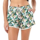 riemot Badeshorts Damen Schnelltrocknend Kurze Sporthose Trainingshose Yogahose Sommer Badehose...