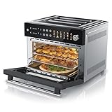 Arendo - Minibackofen 30l - Heißluftfritteuse 30 Liter - Edelstahl - Multifunktionsofen Umluft -...