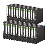 Original DINOR Ordner-Wolkenmarmor-Recycling - Made in Germany. 25er Pack 5 cm breit DIN A4 schwarz...