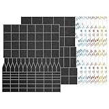 GNURBDILFO 14-Teiliges Schleifpapier-Vorschnittnetz (1008 Teile) für ES-A-Säbelschleifer, Flache...