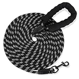 Reflektierend Schleppleine für Hunde, 5m Hundeleine mit Gepolsterten Griff und 2...