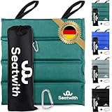 Faltbares Iso-Sitzkissen-Outdoor Sitzmatte (35x35cm) mit Tragetasche + Karabinerhacken für idiale...