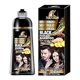 Schwarzes Hair Color Shampoo für graues Haar, Haarfärbemittel in wenigen Minuten, natürliches und...