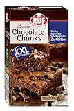 RUF Chocolate Chunks Zartbitter, Backfeste, dunkle Schokoladen-Tropfen, XXL Schoko-Drops zum Backen,...