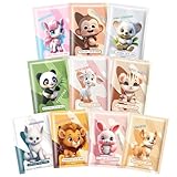 10 Stück Gesichtsmaske Kinder - Tiere Face Mask - Tuchmasken Gesicht - Anti-Aging & Nährend...