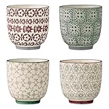Bloomingville Karine Becher 4er-Set – 220 ml handgefertigte Steingut-Tassen im skandinavischen...