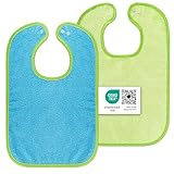 Wörner Baby Lätzchen 2er Set - 2x Kinderlätzchen mit Druckknopf / 100% Baumwolle, OEKO-TEX®...