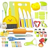 KIMIGO 49 Stück Kindermesser Set,Kinder-Küchenmesser-Set,Kinder Küchenmesser Set Zum Schneiden...