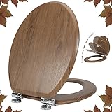 Angel Shield WC-Sitz aus Holz, mit Absenkautomatik, mit Schnellverschluss, verstellbare Scharniere,...