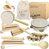 Stoie's Musikinstrumente für Kinder - Kinderspielzeug ab 3 Jahre - Spielzeug von Holz Percussion...
