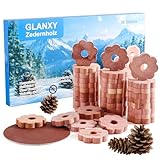 Zedernholz Mottenringe Ringe 36 Stück | GLANXY Premium Mottenschutz für Kleiderschrank |...