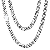 ChainsHouse Panzerkette Herren Edelstahl Kette Mann Kubanische Kette 51cm Bff Ketten 5mm breit Kette...