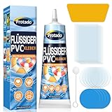 Protado Pool Reparaturset mit 80 ml PVC Kleber, Wasserdichtes Pool Flicken Reparaturset für...