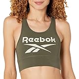 Reebok Damen Identity Big Logo Cotton Bralette BH, Undurchsichtige, Grün (Army Green), Medium