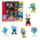Giochi Preziosi Die Schlümpfe, Set mit 6 Figuren, 5,5 cm, Davon 1 Exklusive Azrael-Figur, Spielzeug...