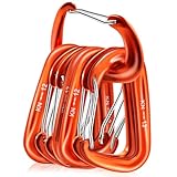 6 Stück Karabinerhaken mit Tragfähigkeit 1200 kg, Karabiner Hängematten, 12KN Karabiner, geeignet...