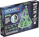 GEOMAG – GLOW RECYCLED – 60 Stück – phosphoreszierende magnetische Konstruktionen –...