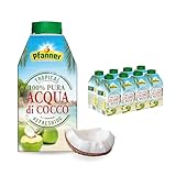 Pfanner Kokoswasser Getränk (8 x 500 ml) – Aqua di Cocco im Vorratspack – Kokosnusswasser ohne...