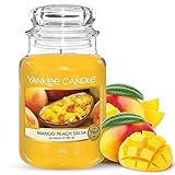 Yankee Candle Duftkerze im Glas| Mango Peach Salsa | Brenndauer bis zu 150 Stunden|Große Kerze im...