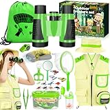 KDISHKRA Forscherset für Kinder ab 4 5 6 7 8 Jahren 23PCS, Outdoor Entdecker mit Fernglas, Kompass,...