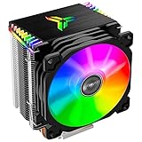 MR-CR1400 RGB CPU Air Cooler, 4 Heat-Pipes, 126mm RGB CPU Fan, Removable 92mm PWM Fans, Fins...