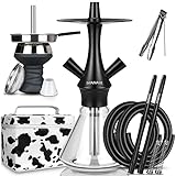 IVANAVI Mini Shisha Set 2 Schläuche 2 Anschlüsse | Klein Shisha Komplettset mit Premiun Shisha...